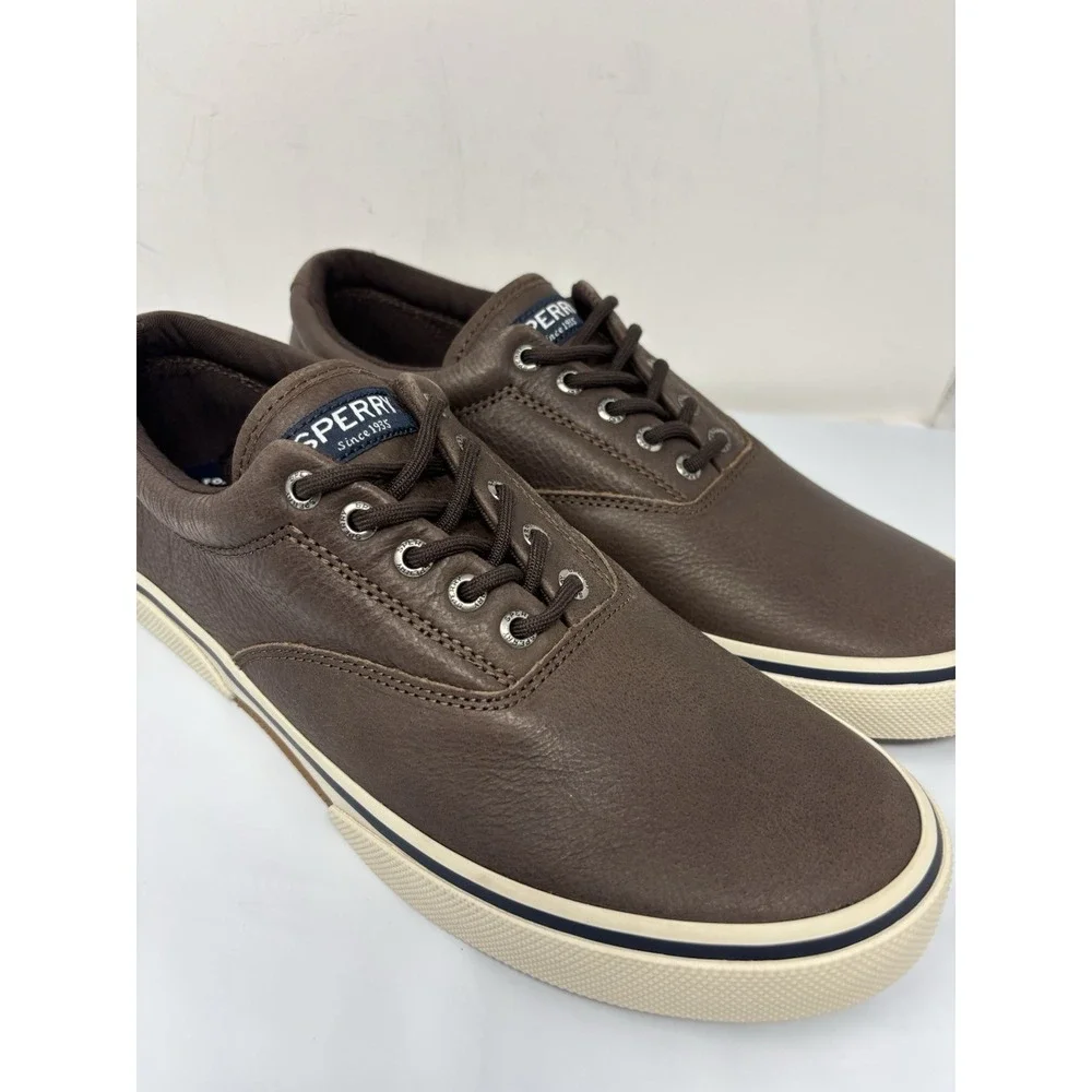 Sperry Striper Storm II CVO Brown Leather Waterproof Lace Up Boat Shoes Sz 10.5